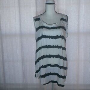 ELUMINARY Sleeveless Black/White Tunic 2X Made in the USA
